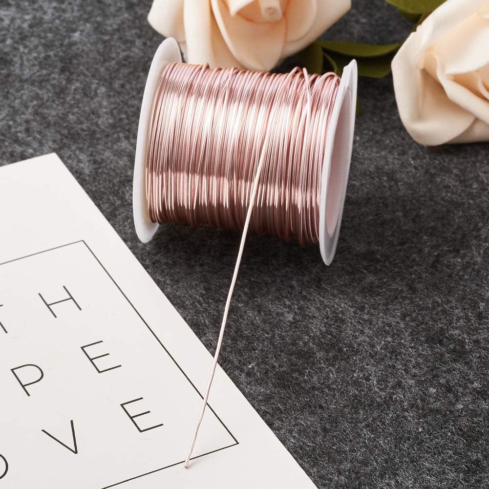Alambre de Cobre 8m PH PandaHall 0.8mm Oro Rosa para Joyería