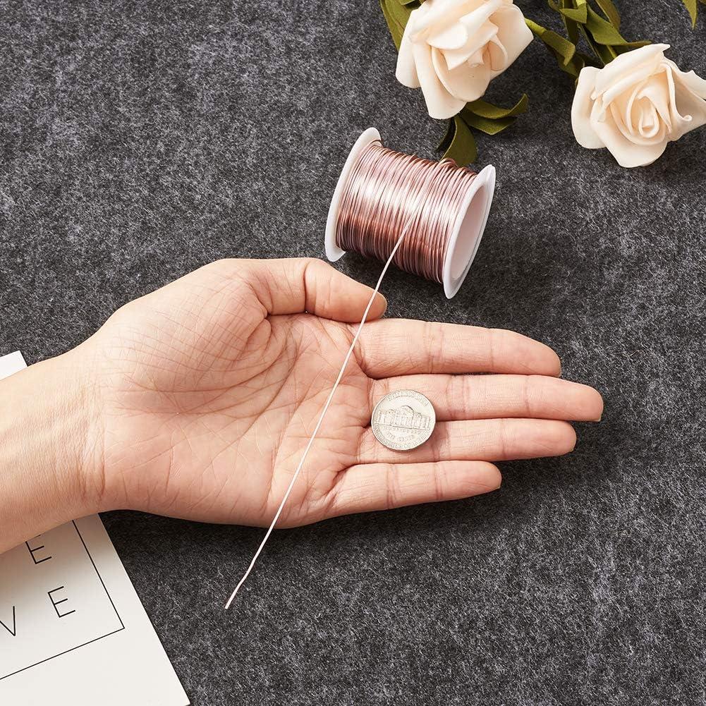 Alambre de Cobre 8m PH PandaHall 0.8mm Oro Rosa para Joyería