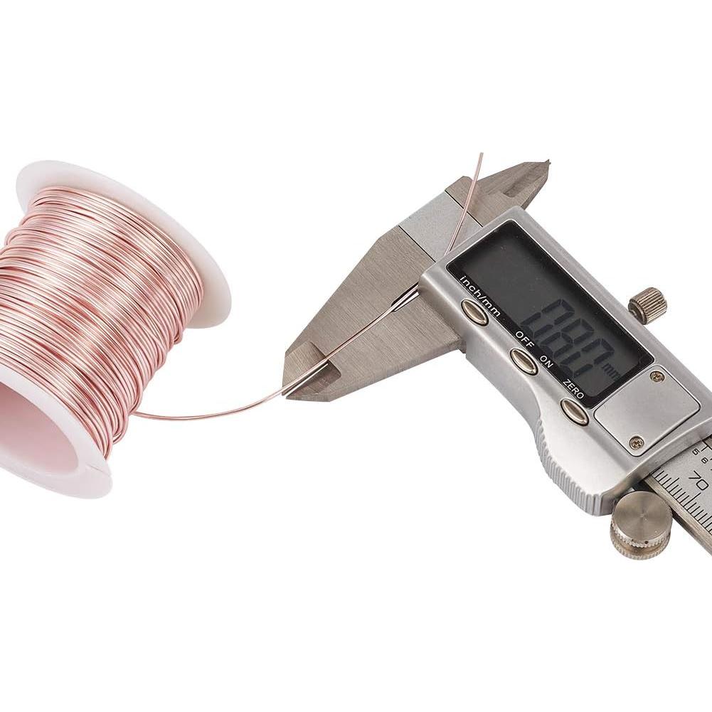 Alambre de Cobre 8m PH PandaHall 0.8mm Oro Rosa para Joyería