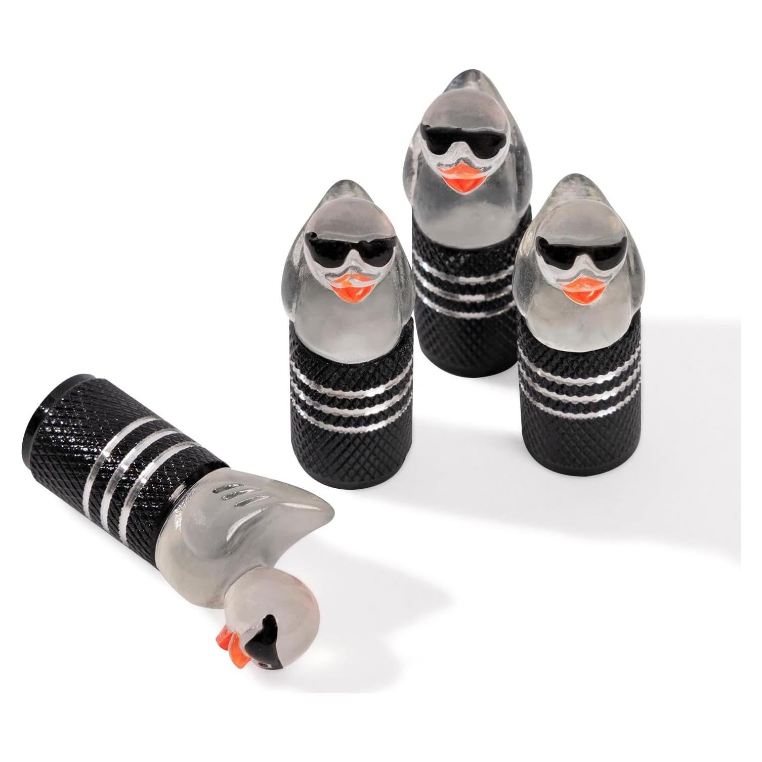 4 Tapas de Válvula de Neumático Rislobx Patito Divertido