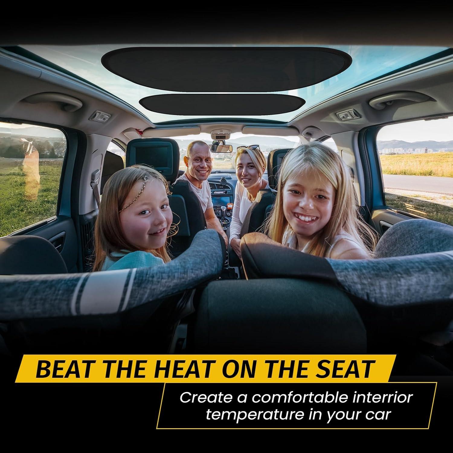 Paquete de 2 Sombrillas para Ventanas de Auto Clothclose 50x31cm