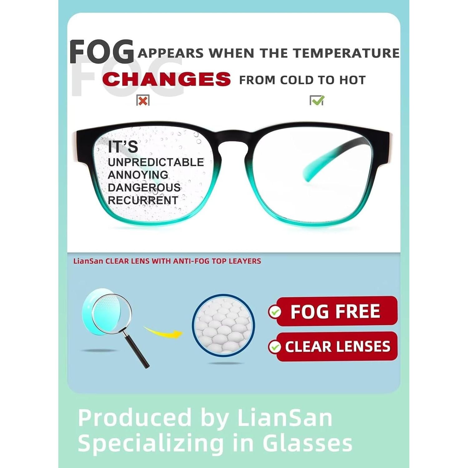 Gafas de Seguridad LianSan UV400 para Hombres y Mujeres