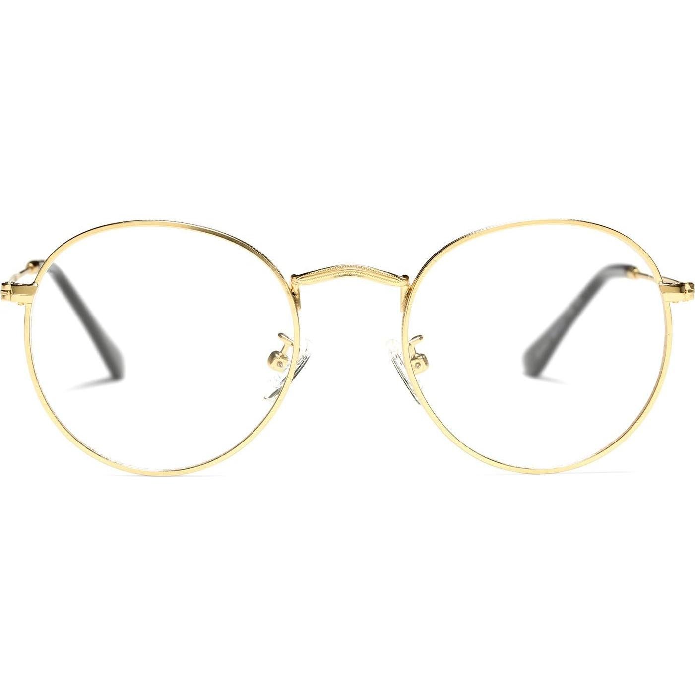 Gafas Pro Acme Clásicas Redondas Metal Dorado Lentes Claros