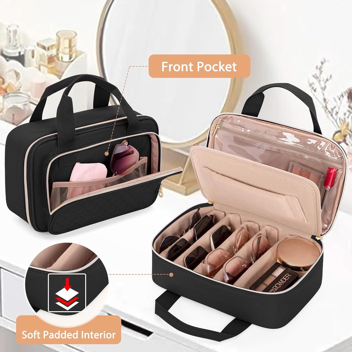 Organizador de Gafas de Sol Teamoy Negro, Bolsa de Viaje Ajustable