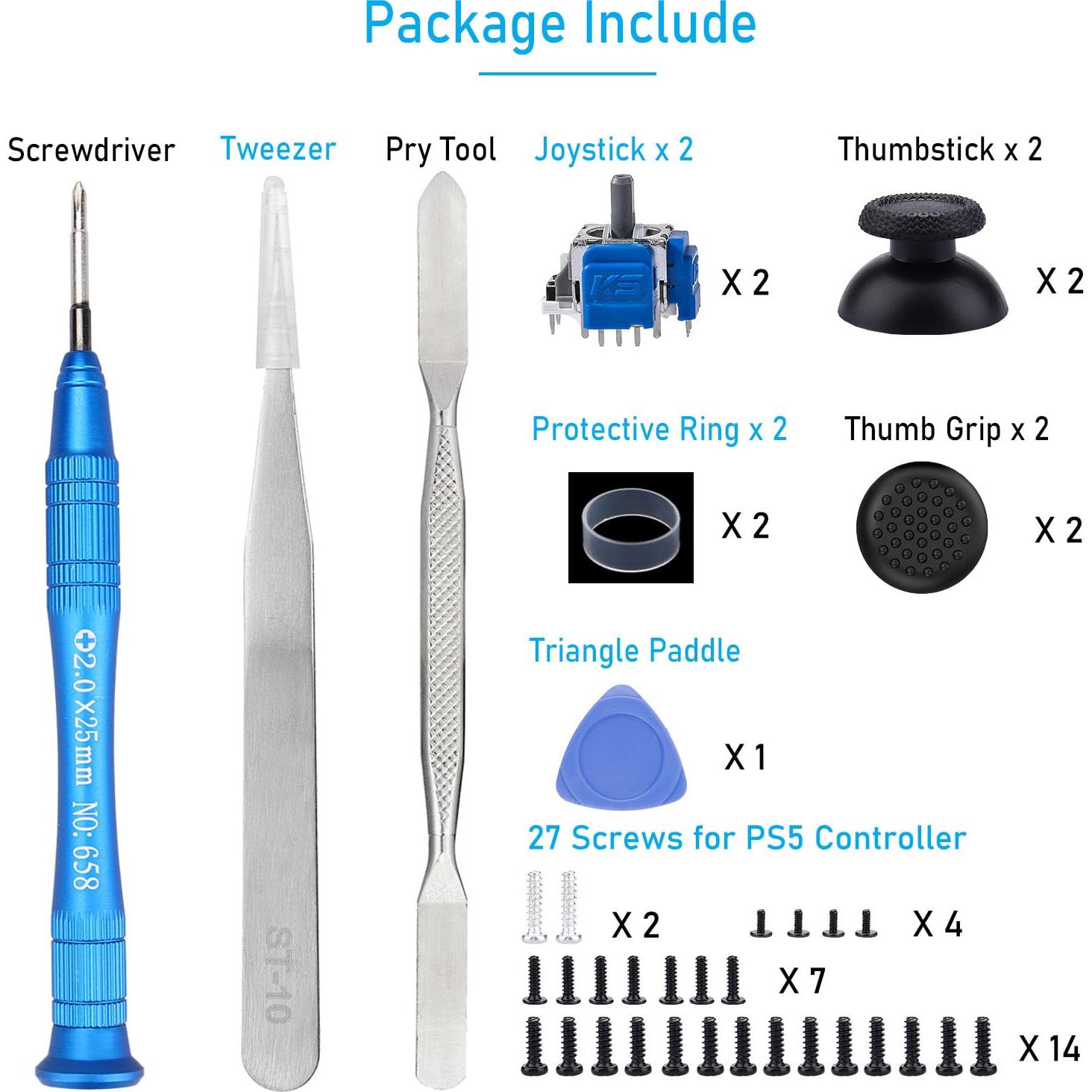 Ikpek 2 Joysticks Reemplazo para Controlador PS5 TMR Anti-Deriva