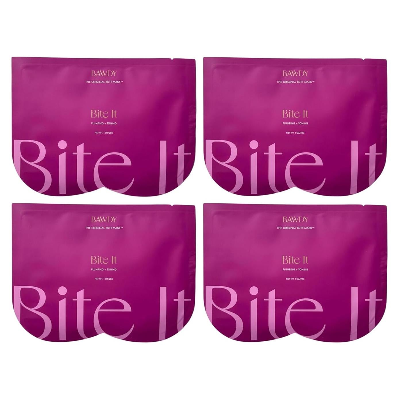 BAWDY Muérdelo - Paquete de 4 Máscaras de Colágeno para el Trasero