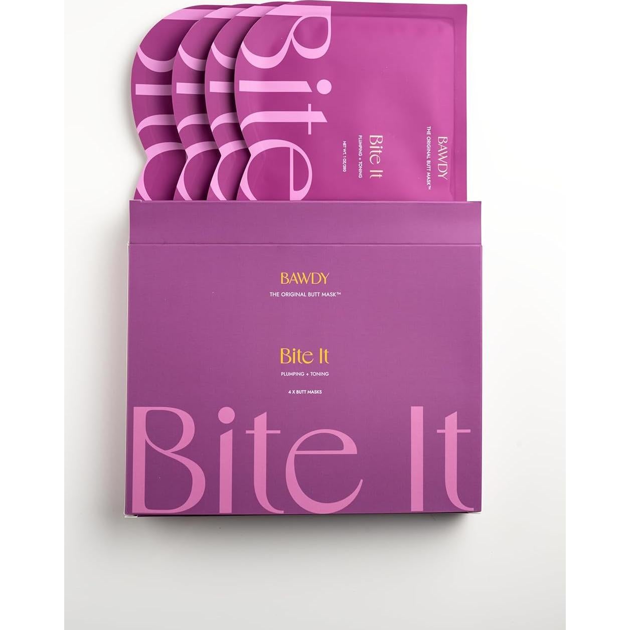 BAWDY Muérdelo - Paquete de 4 Máscaras de Colágeno para el Trasero
