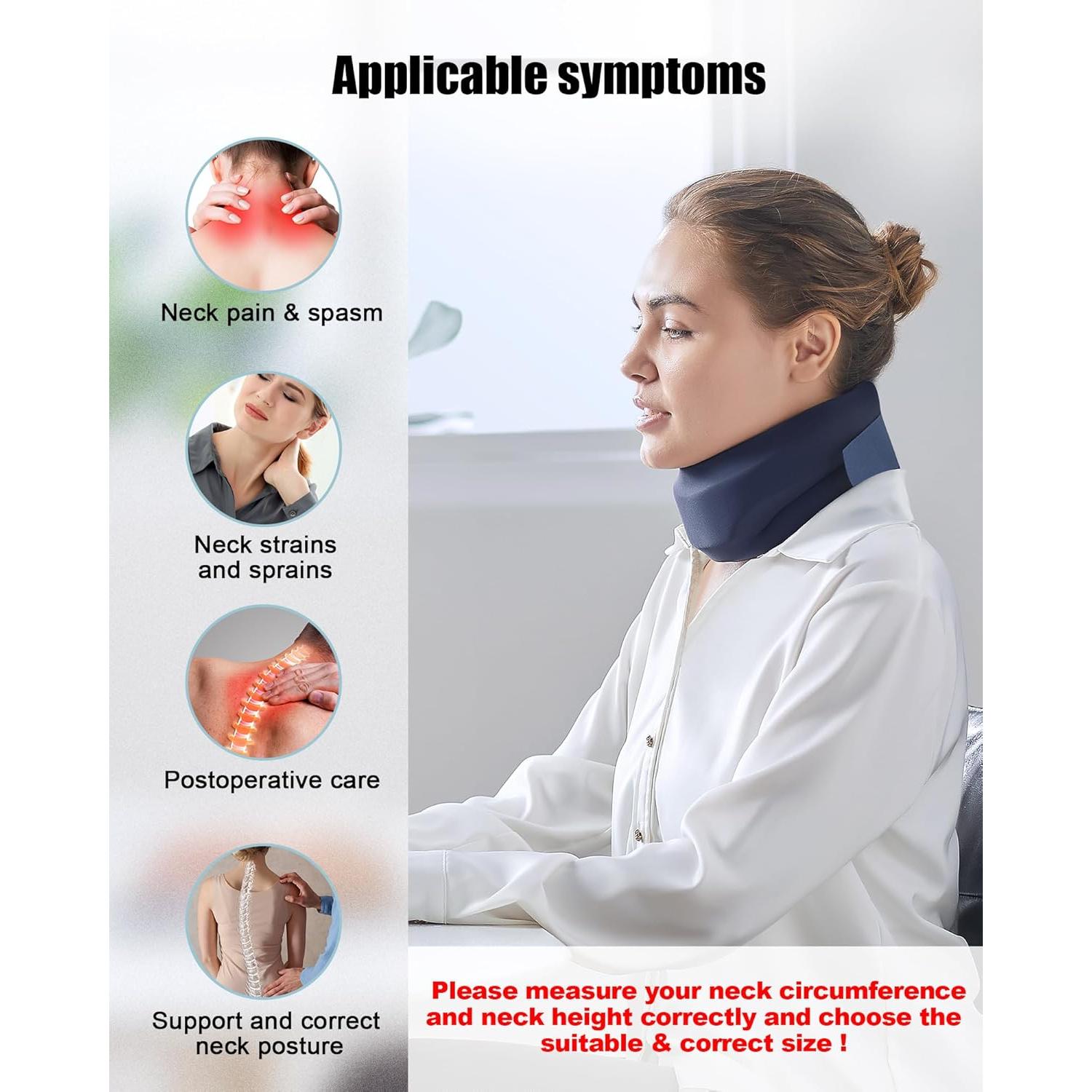 Collarín cervical BLABOK azul pequeño para alivio de dolor