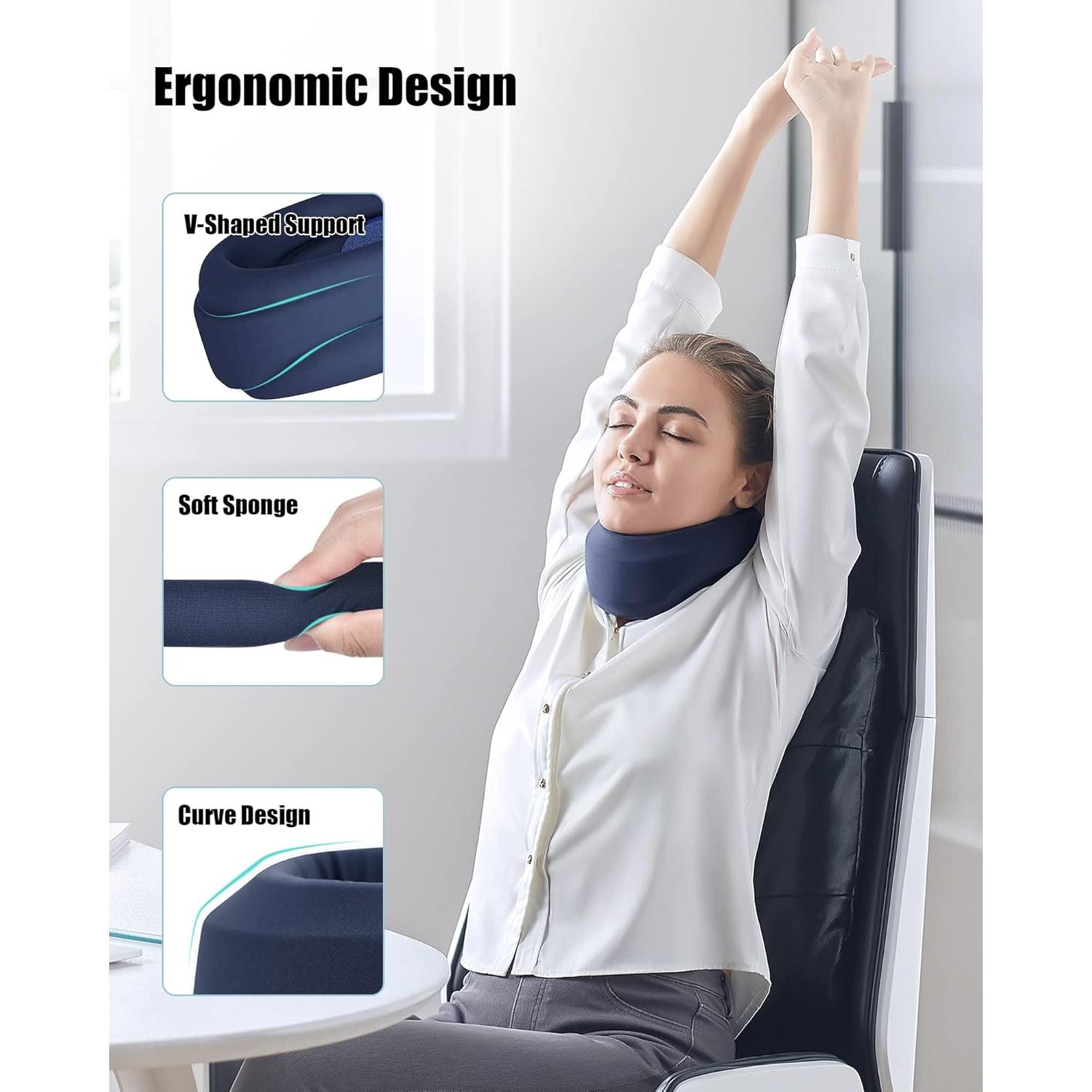 Collarín cervical BLABOK azul pequeño para alivio de dolor