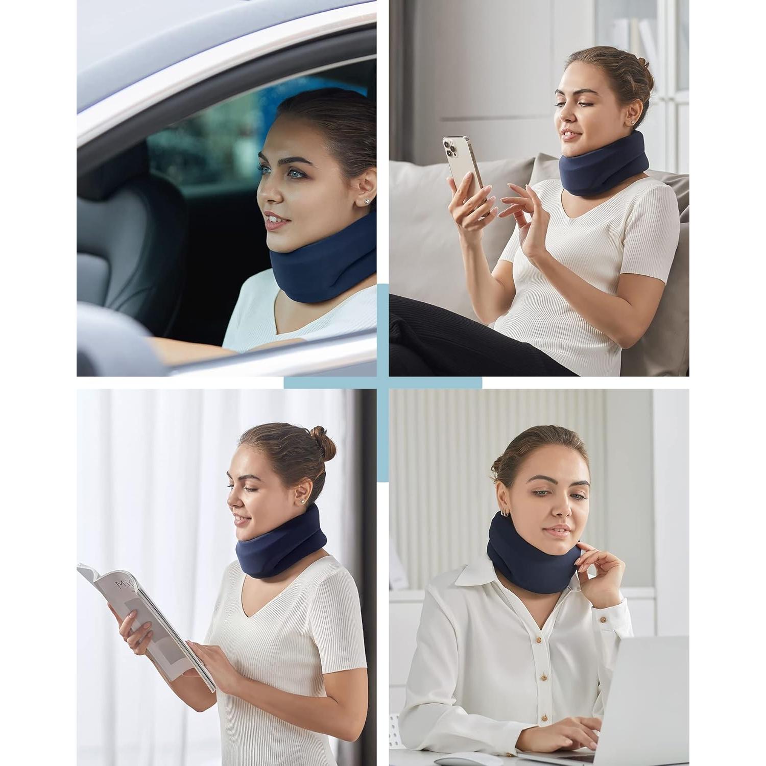Collarín cervical BLABOK azul pequeño para alivio de dolor