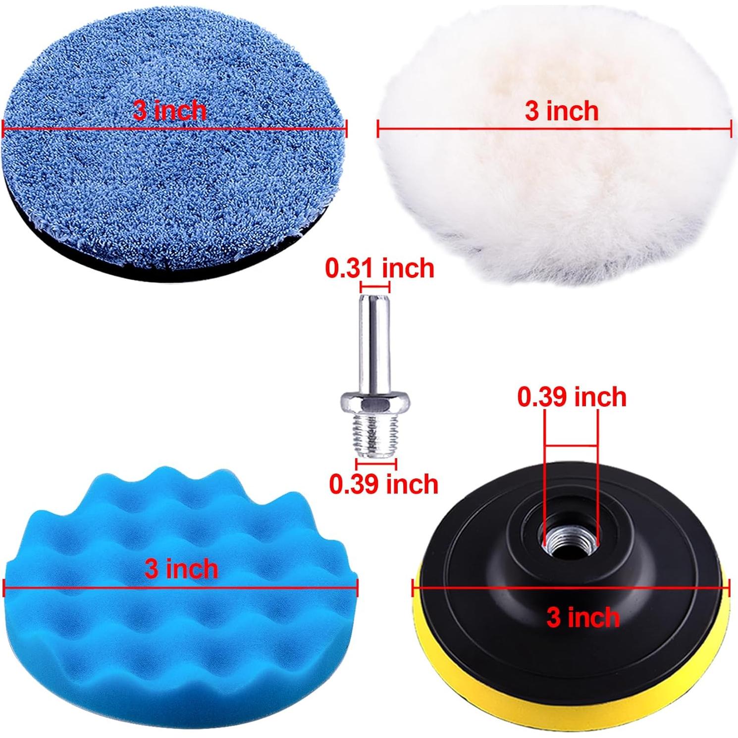 Kit de Almohadillas de Pulido SIQUK 13 Piezas 7.62 cm