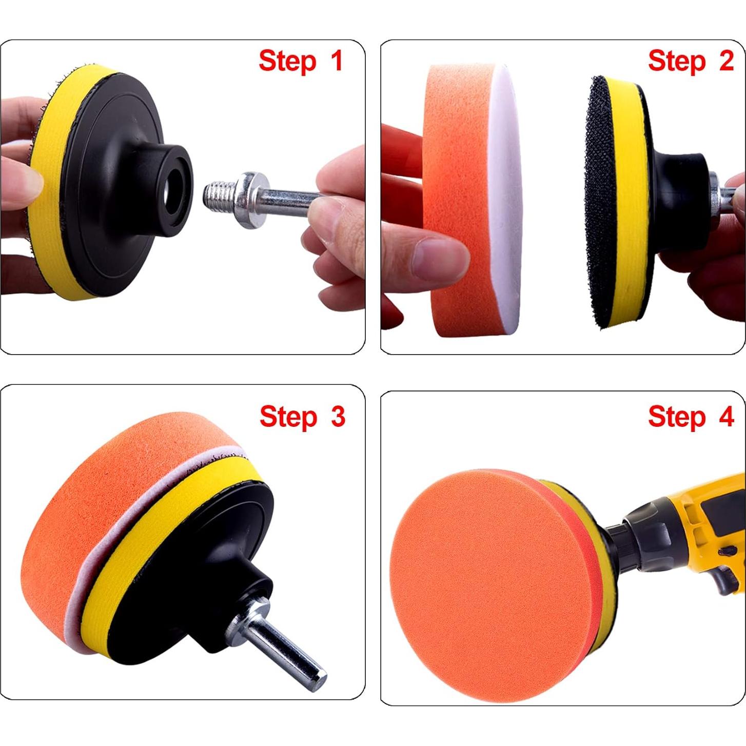 Kit de Almohadillas de Pulido SIQUK 13 Piezas 7.62 cm