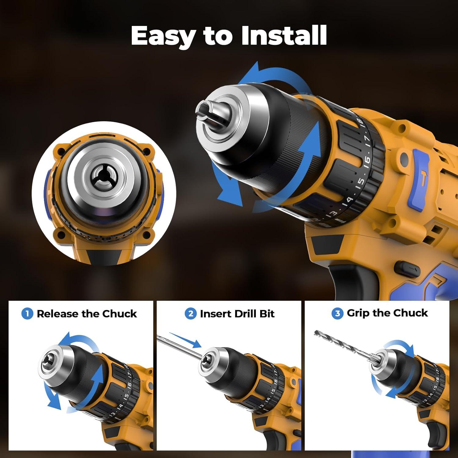 Taladro de Percusión Inalámbrico Funnywhale 20V Sin Batería