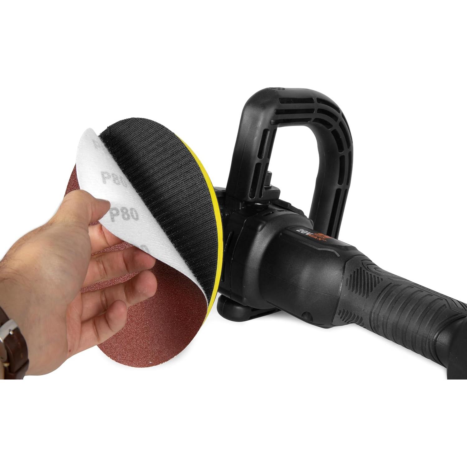 Pulidora Inalámbrica WEN 20V Max 7" con Batería 4Ah y Velocidad Variable