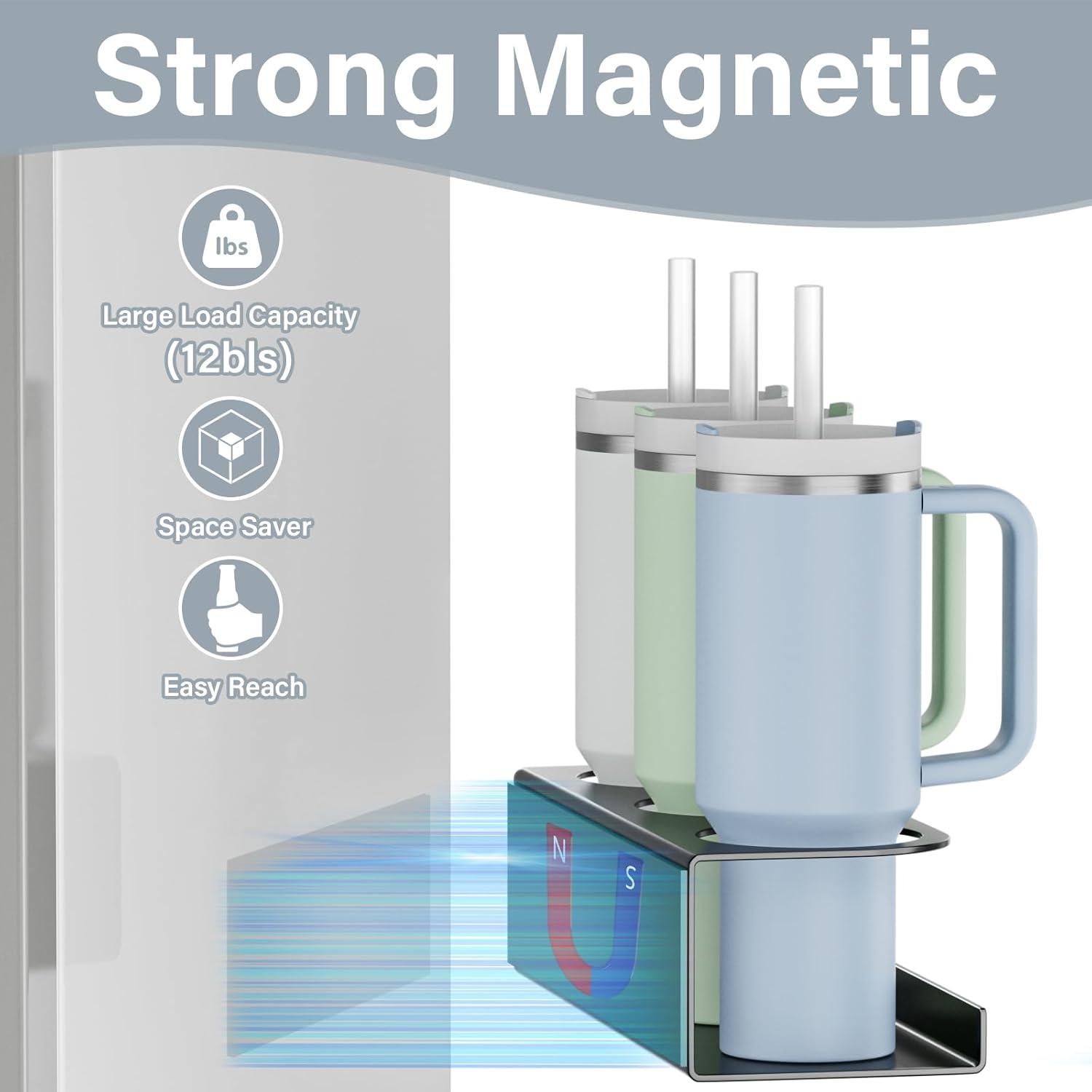 Soporte Magnético para Tazas Stanley 20/30/40oz - 2 Pzas Negro