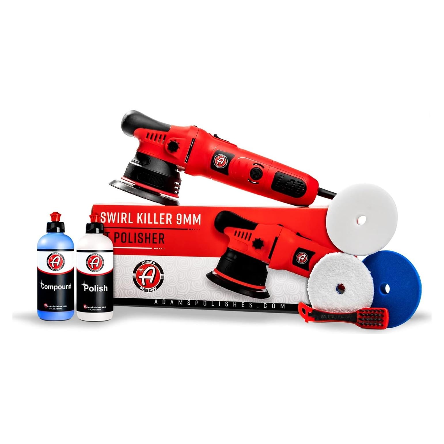 Pulidor Doble Acción Adam's Swirl Killer 9mm 1000W Kit Completo