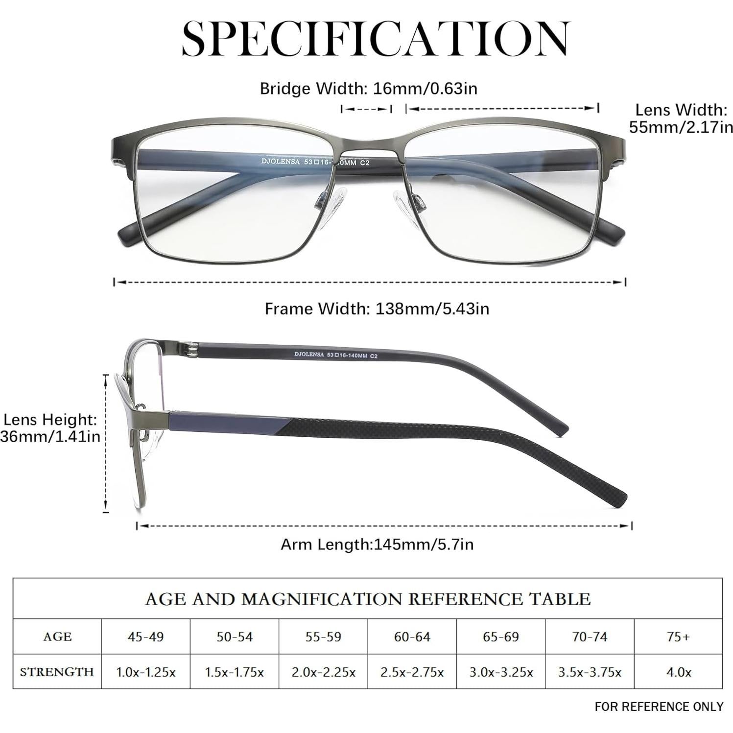 Paquete de 3 Gafas de Lectura MUYI 1.0 con Filtro Luz Azul