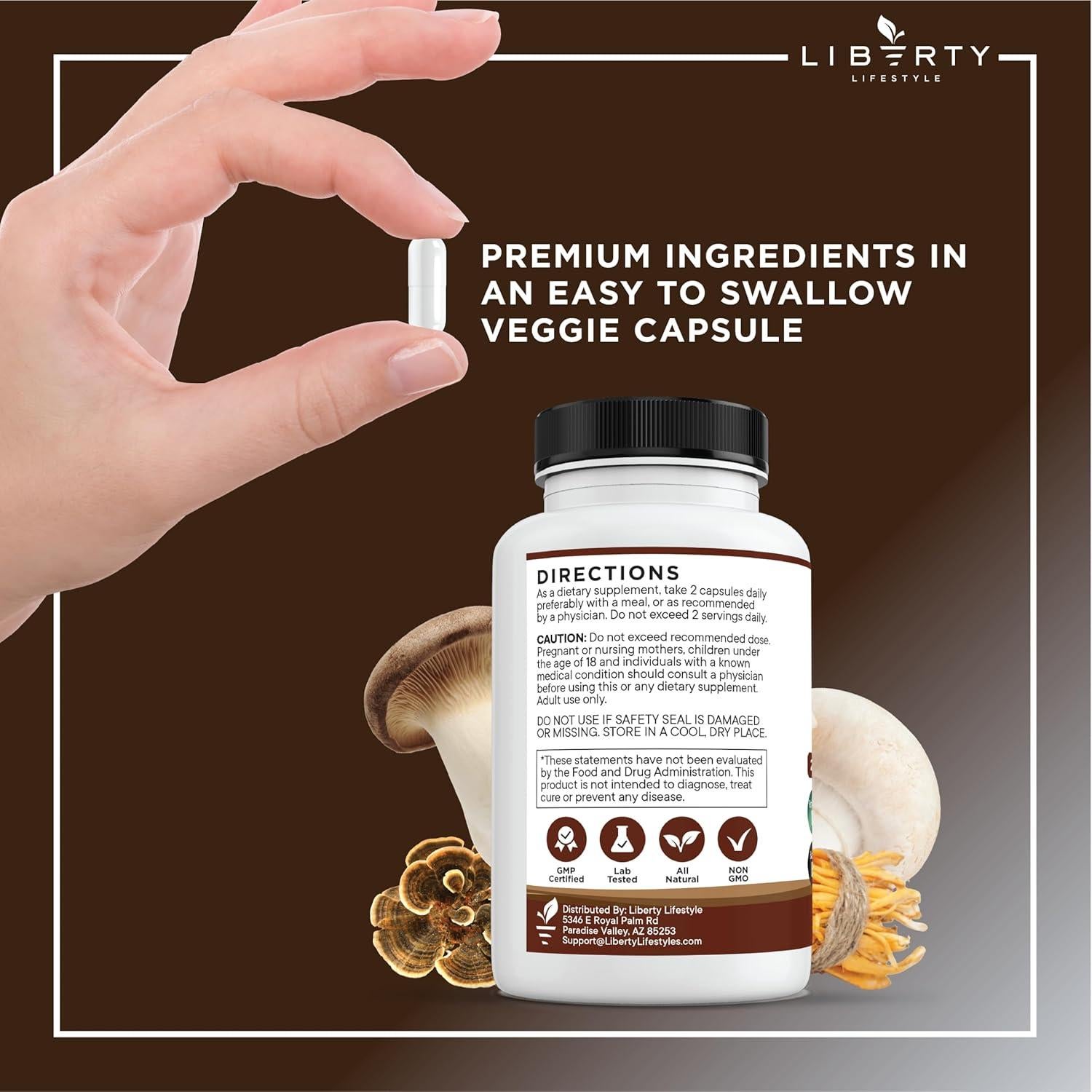 Suplemento de Hongo Melena de León y Reishi 60 Cápsulas