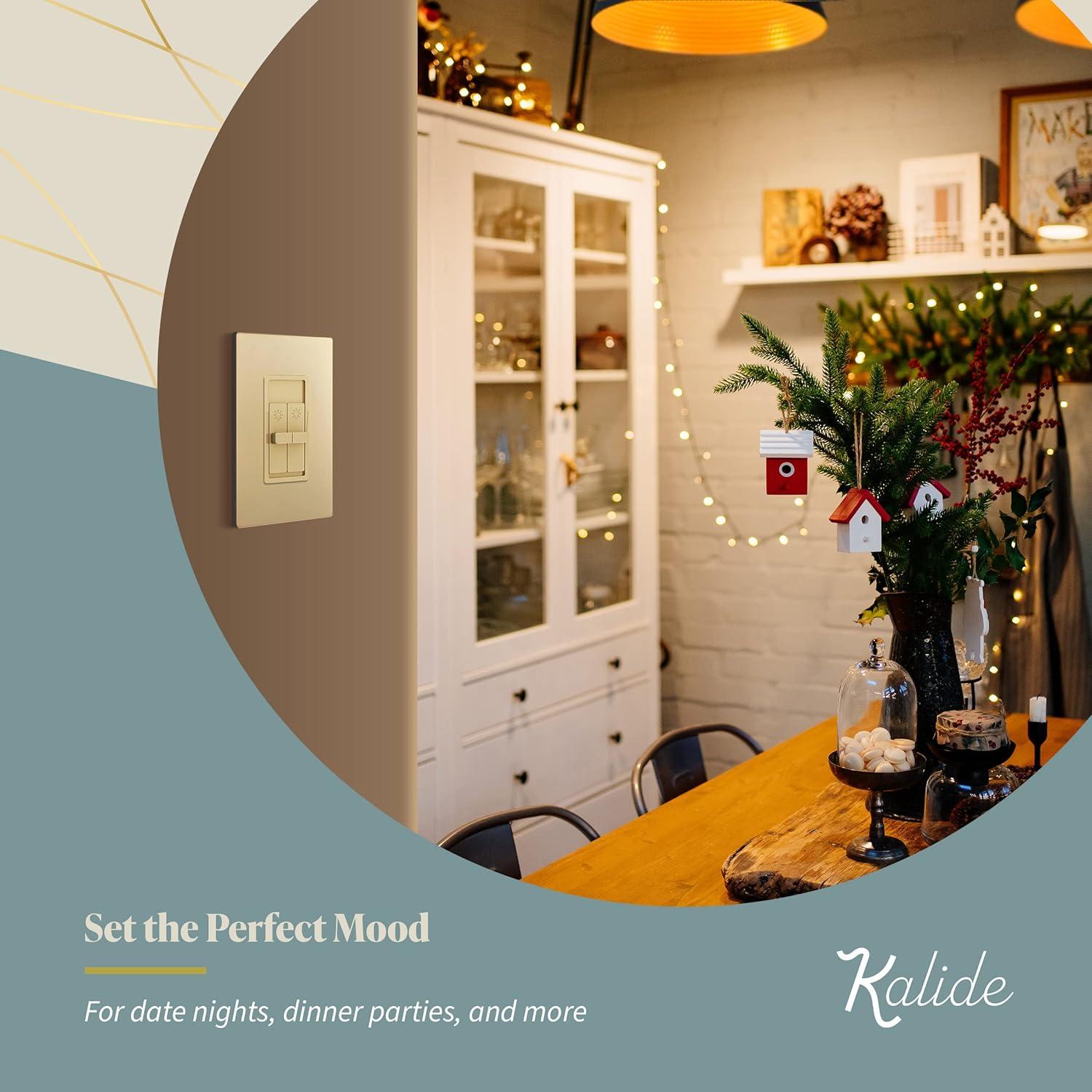 Interruptor Regulador de Luz Dual Kalide TOPGREENER Dorado 200W