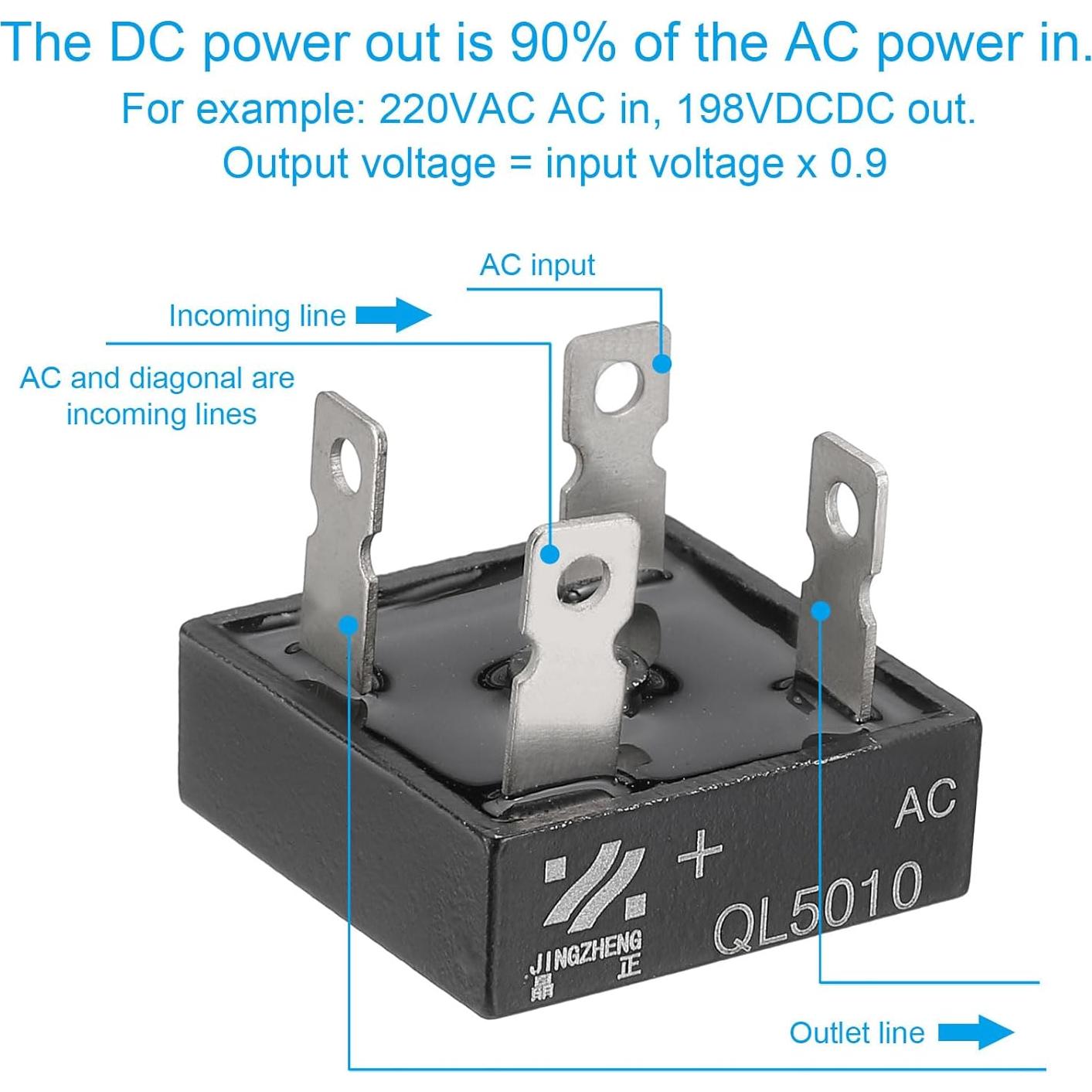 Diodo Rectificador PATIKIL 50A 1000V 2 Pcs Silicio
