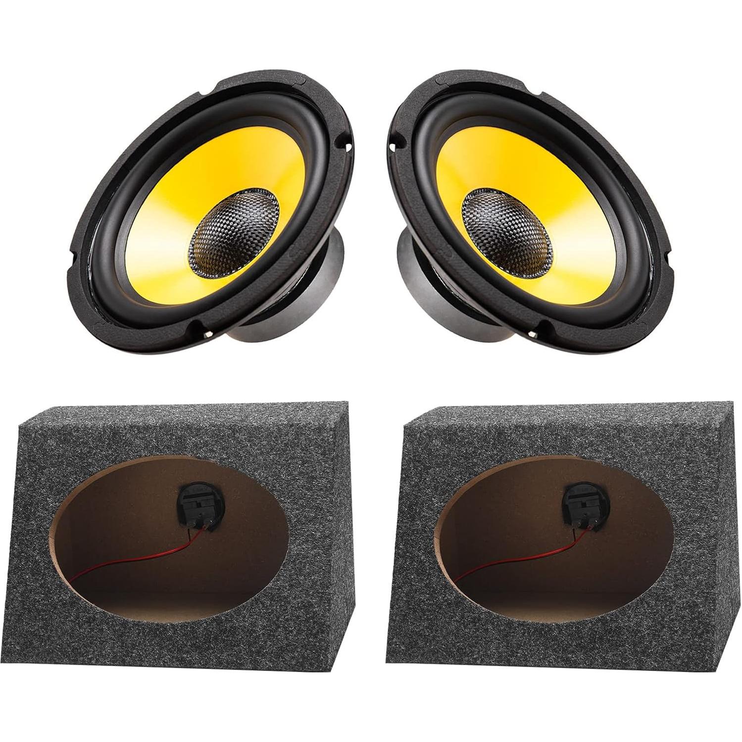 Caja de Altavoz Angulada BBTO para Coche 2 Pcs 15.24 x 22.86 cm