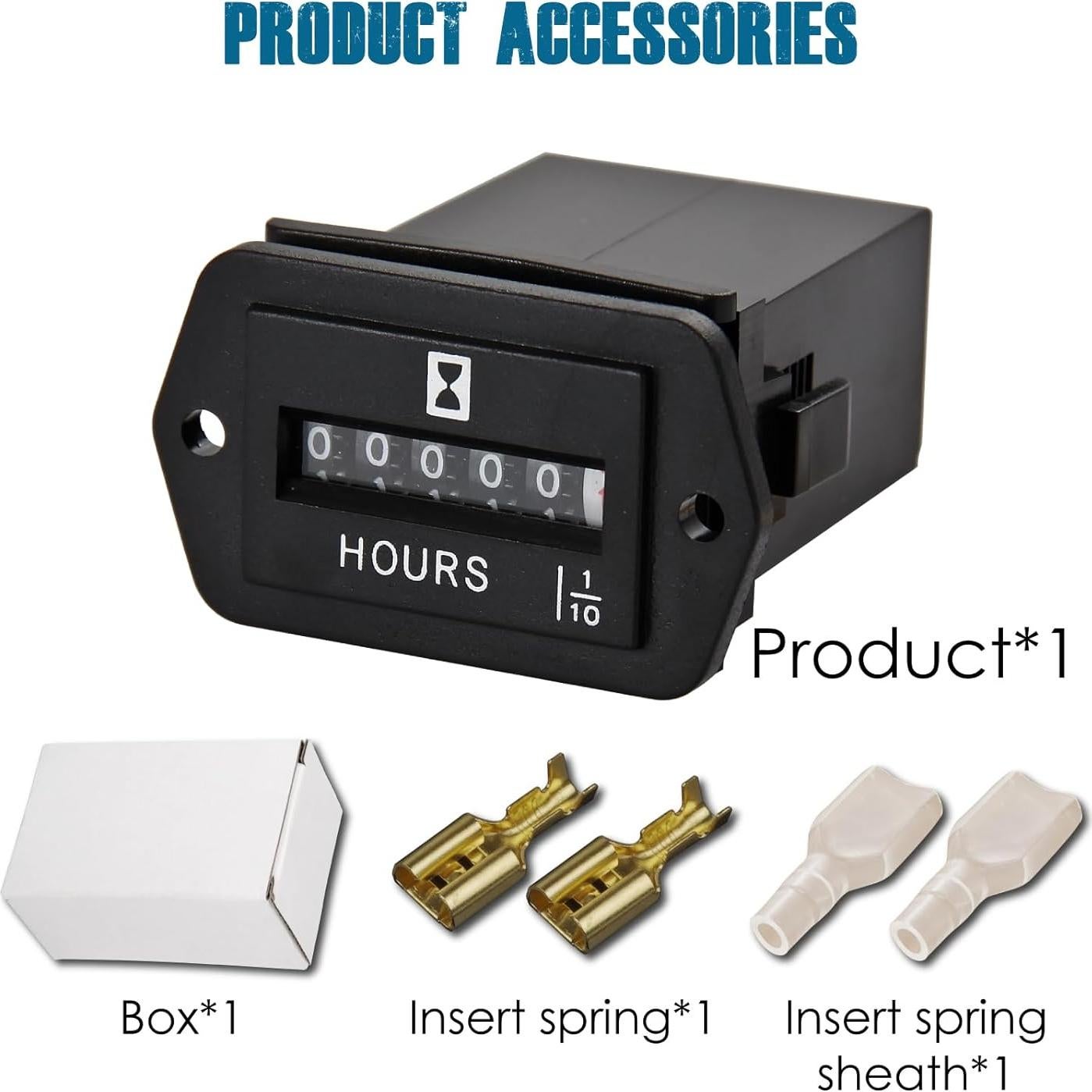 Contador Mecánico de Horas Runleader DC 6V a 80V IP65