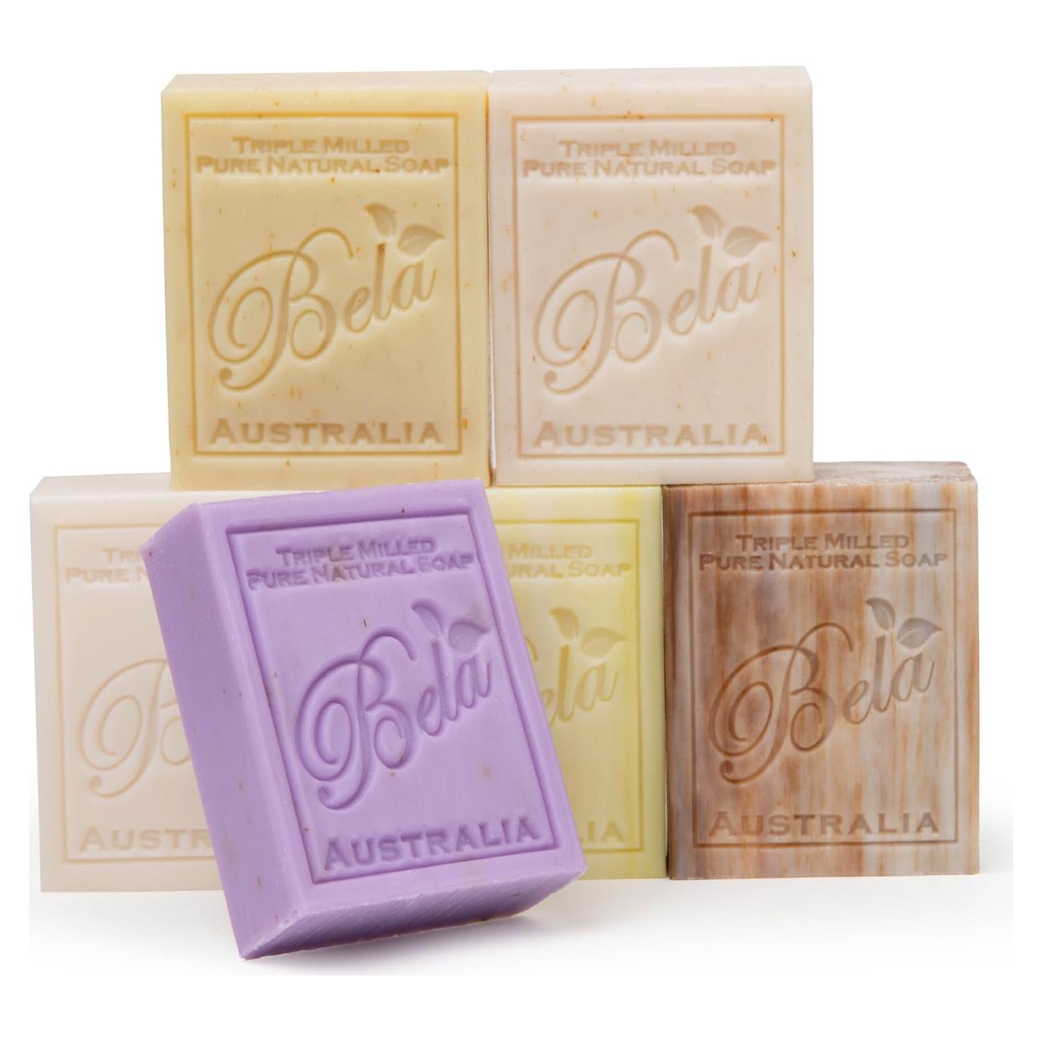 Paquete de Jabón BELA Milled Triple 6 Barras 3.3 Oz Orgánico