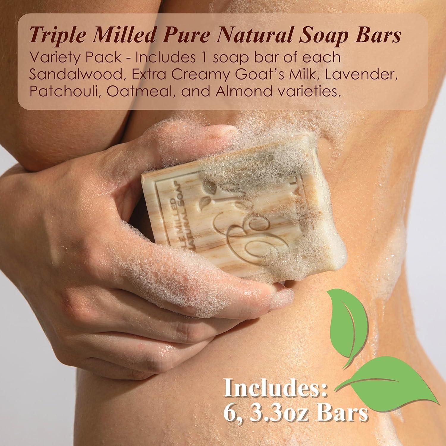 Paquete de Jabón BELA Milled Triple 6 Barras 3.3 Oz Orgánico