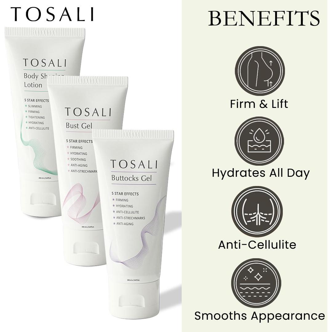 Set de Cuidado de la Piel Tosali - Gel, Crema y Loción Antienvejecimiento