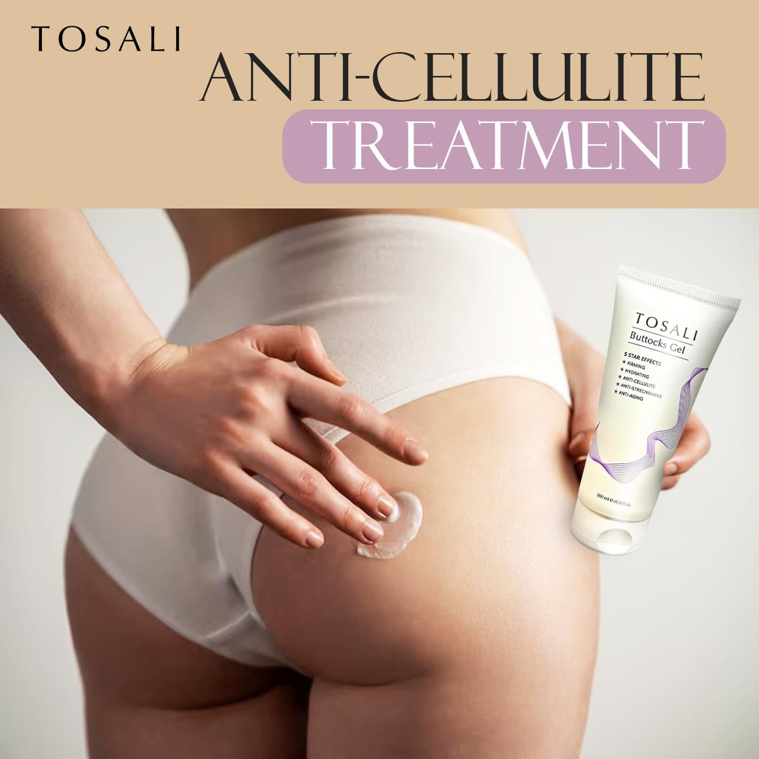 Gel Reafirmante de Glúteos Tosali 200 ml - Anticelulitis
