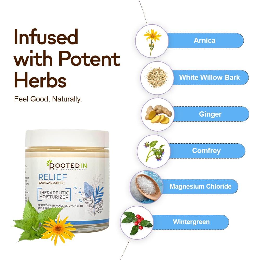 Crema Tópica de Magnesio Pura Rooted In 113.4 g - Alivio Muscular
