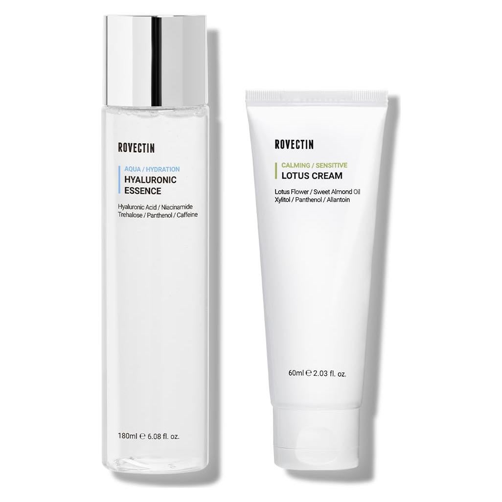 Paquete de 2 Crema Hidratante Loto y Esencia Ácido Hialurónico Rovectin