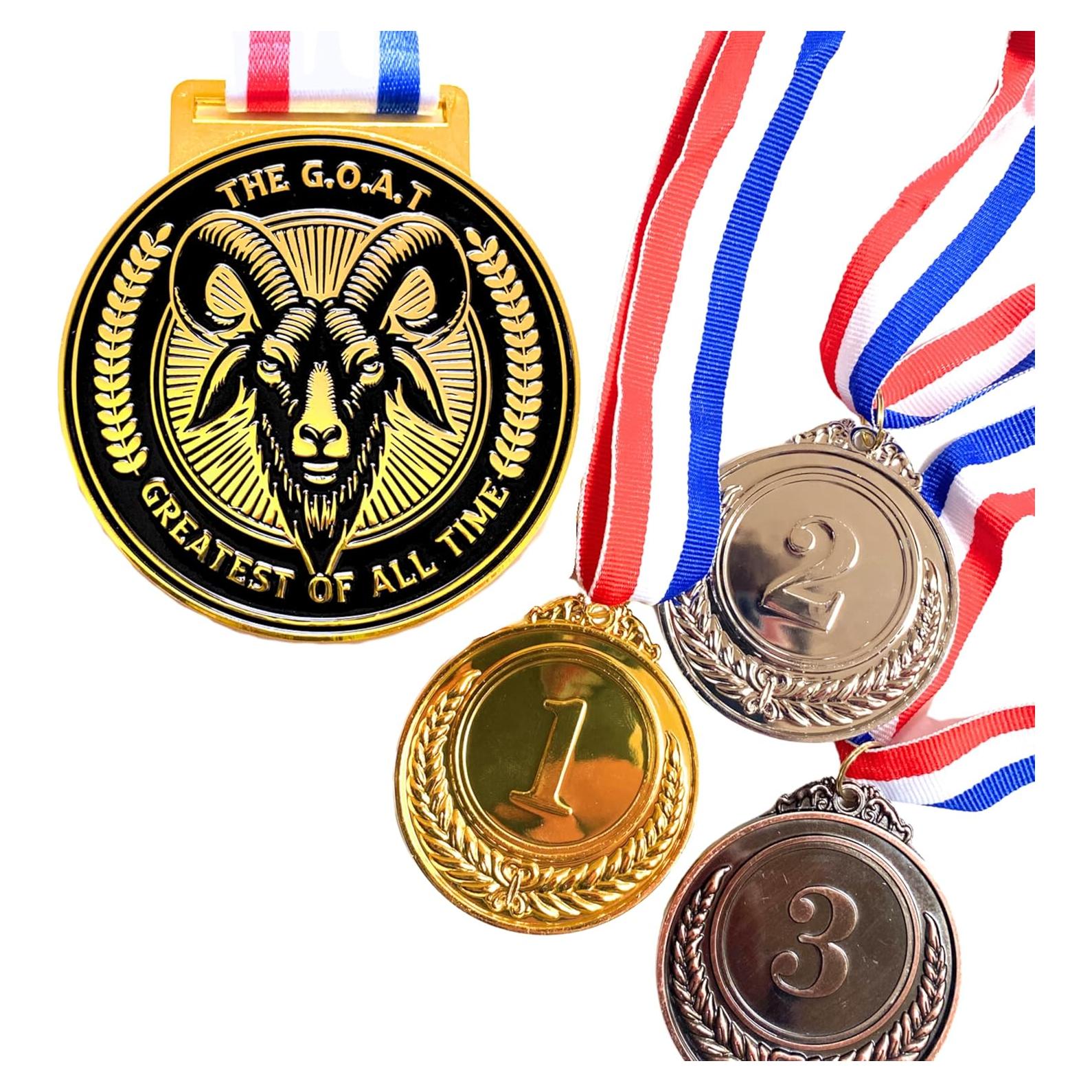 Medalla de Lujo We Da Goat 6.99 cm Doble Cara Premio Deportivo