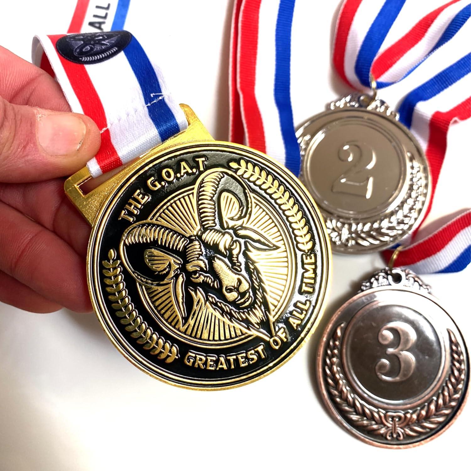 Medalla de Lujo We Da Goat 6.99 cm Doble Cara Premio Deportivo