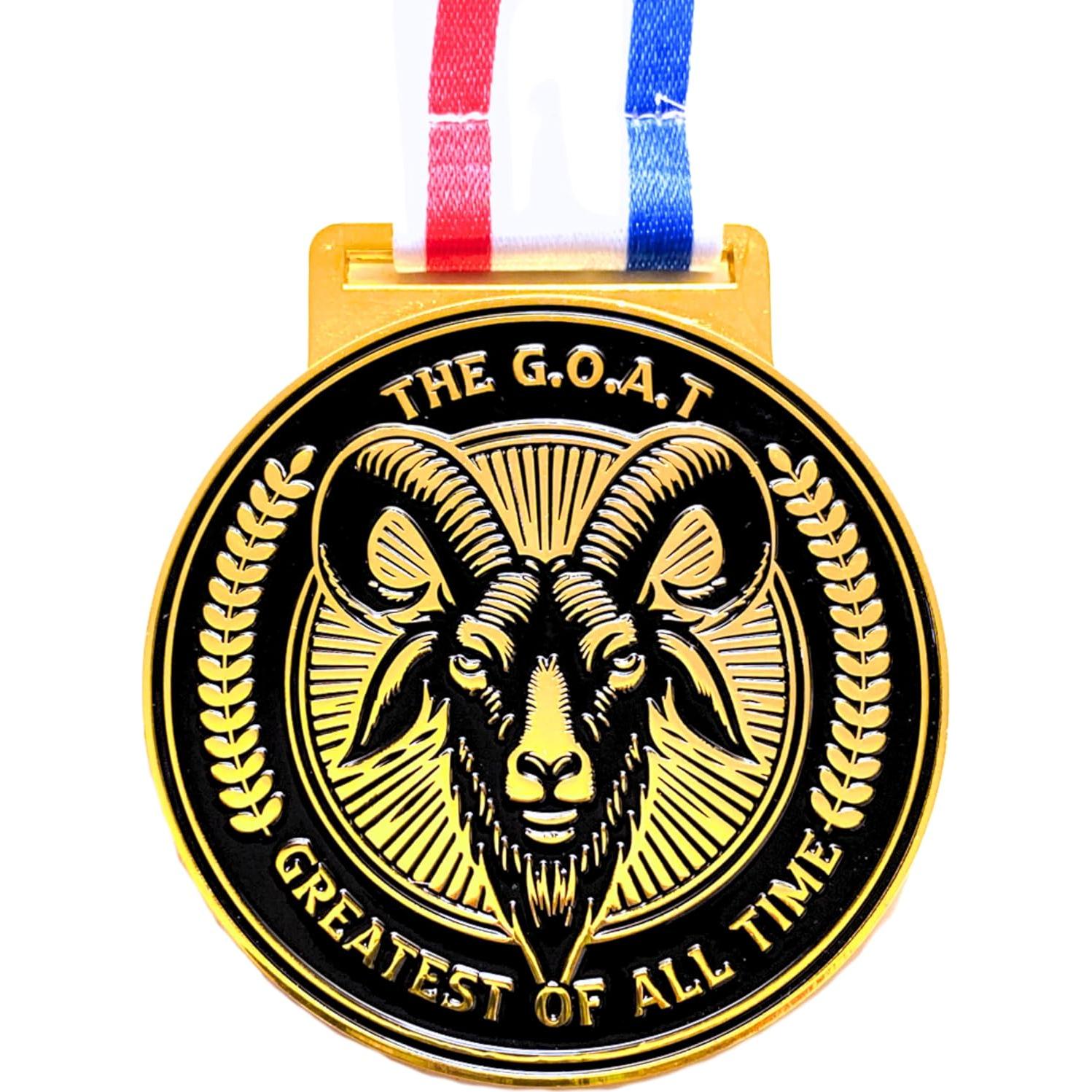 Medalla de Lujo We Da Goat 6.99 cm Doble Cara Premio Deportivo