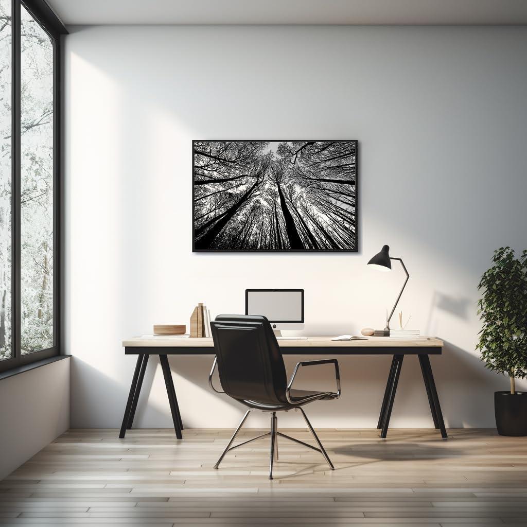 Rompecabezas Bgraamiens Bosque en Blanco y Negro 1000 Piezas