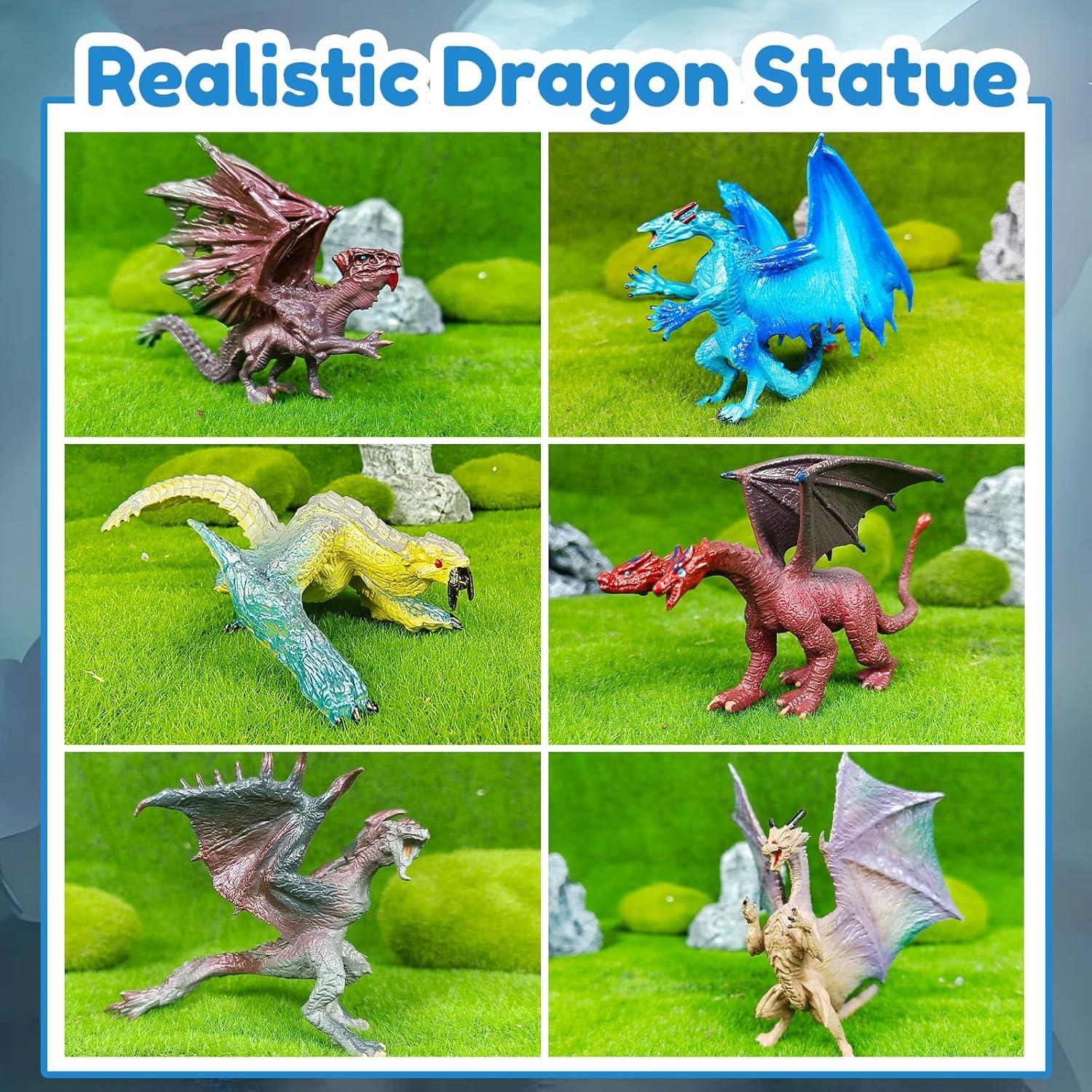 Set de 6 Figuras de Dragón EOIVSH 12.7 cm para Niños