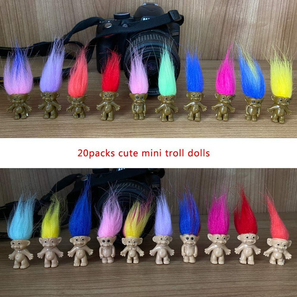 Conjunto de 20 Muñecas Troll Vintage PVC para Colección