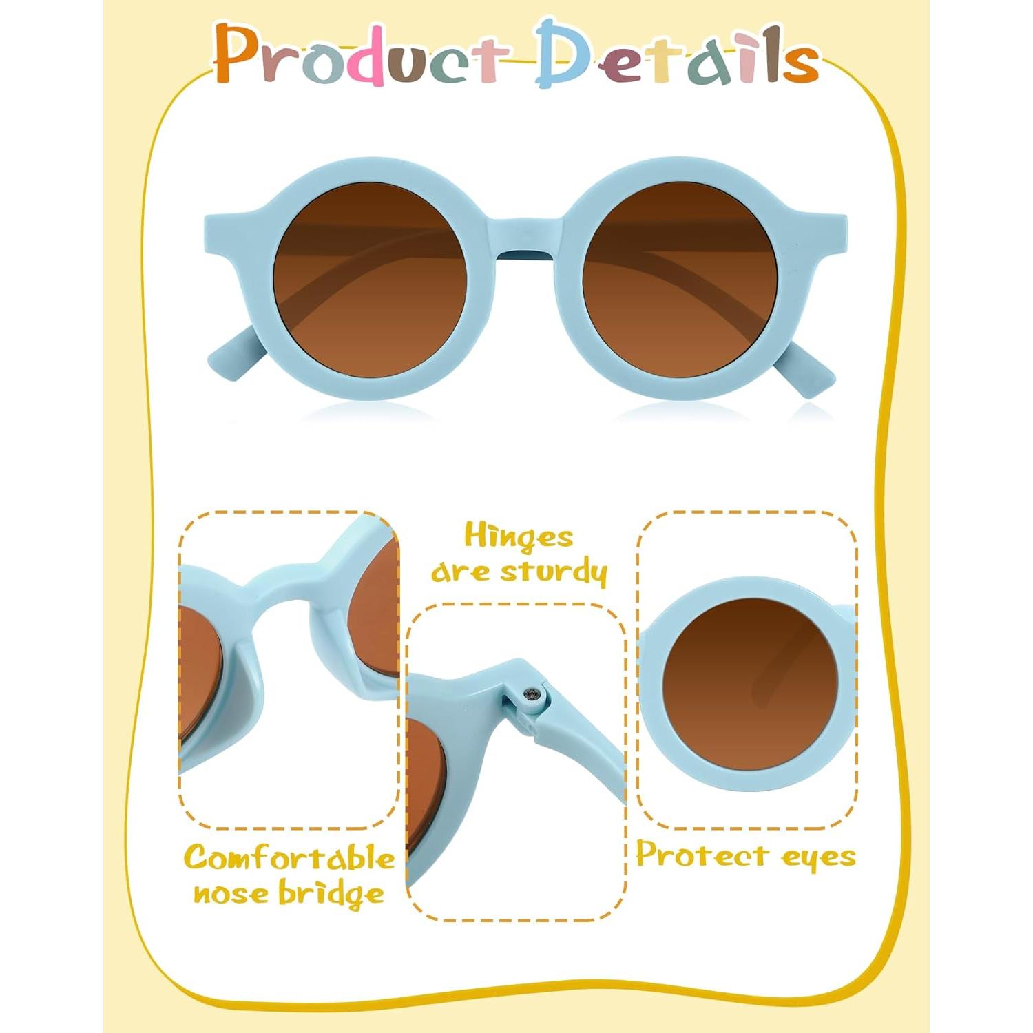 Kanayu Kit de Gafas de Sol DIY para Niños 24 Piezas Colores Brillantes