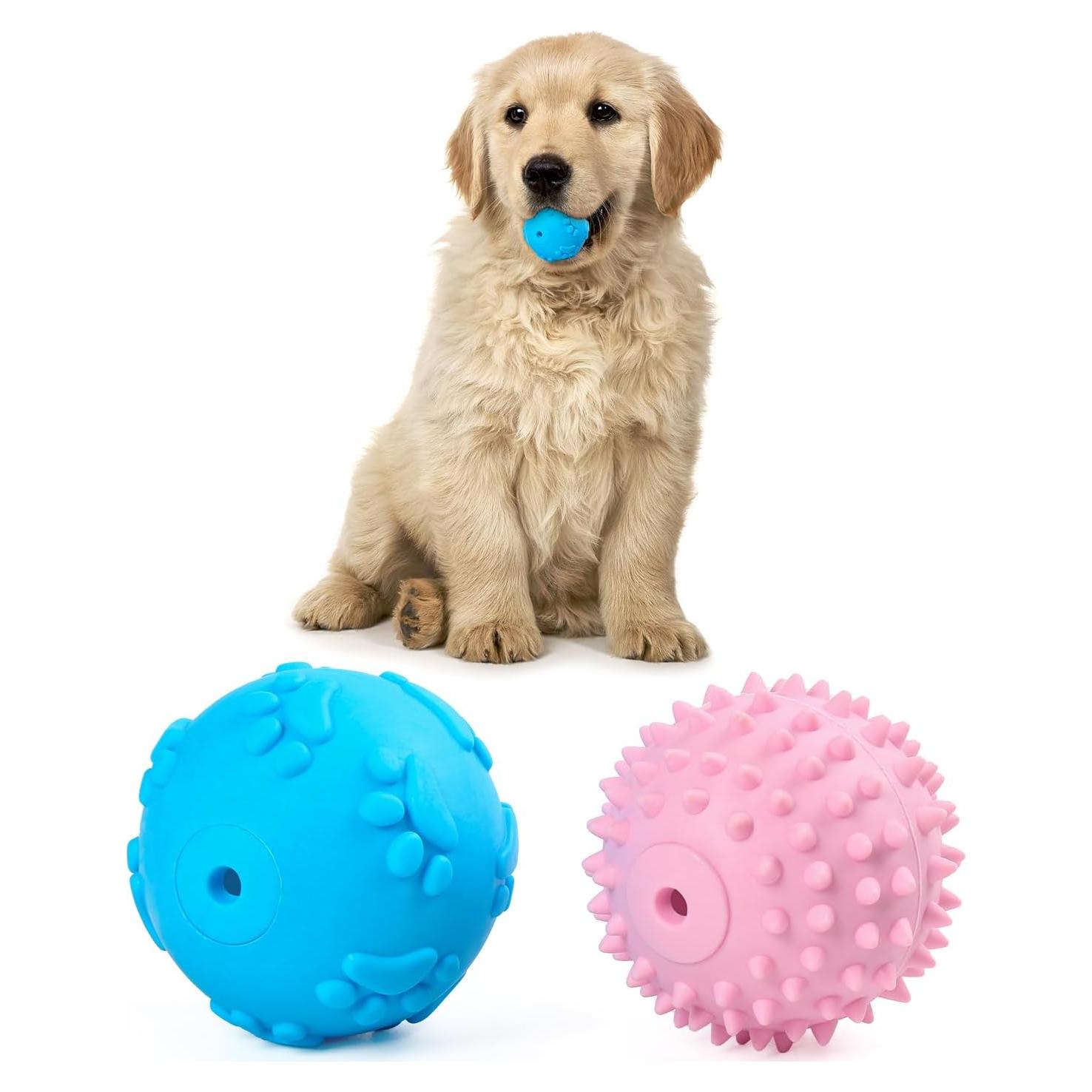 Juguetes para Perros Pequeños Bestdoggo 2 PCS Pelota y Mordedor