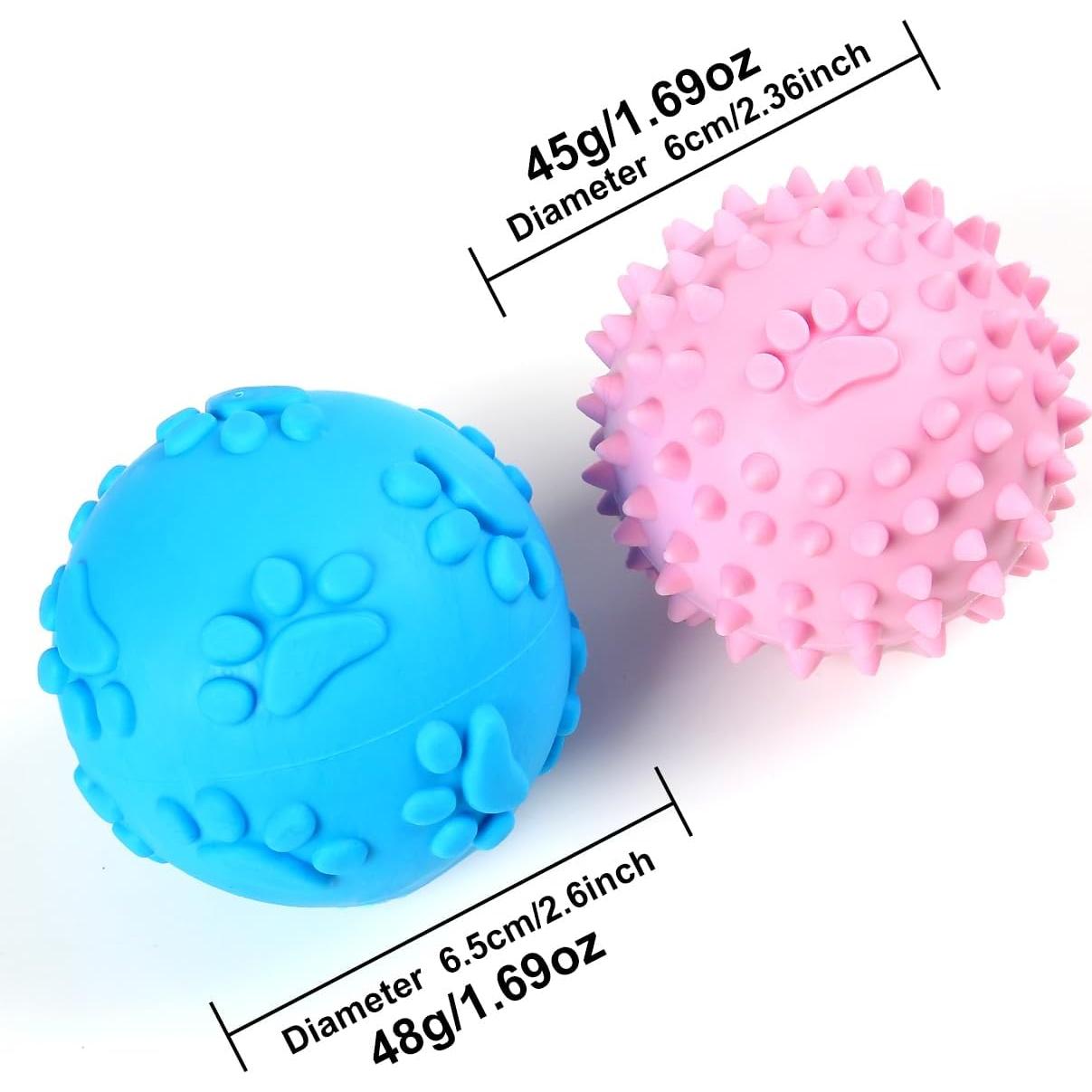Juguetes para Perros Pequeños Bestdoggo 2 PCS Pelota y Mordedor