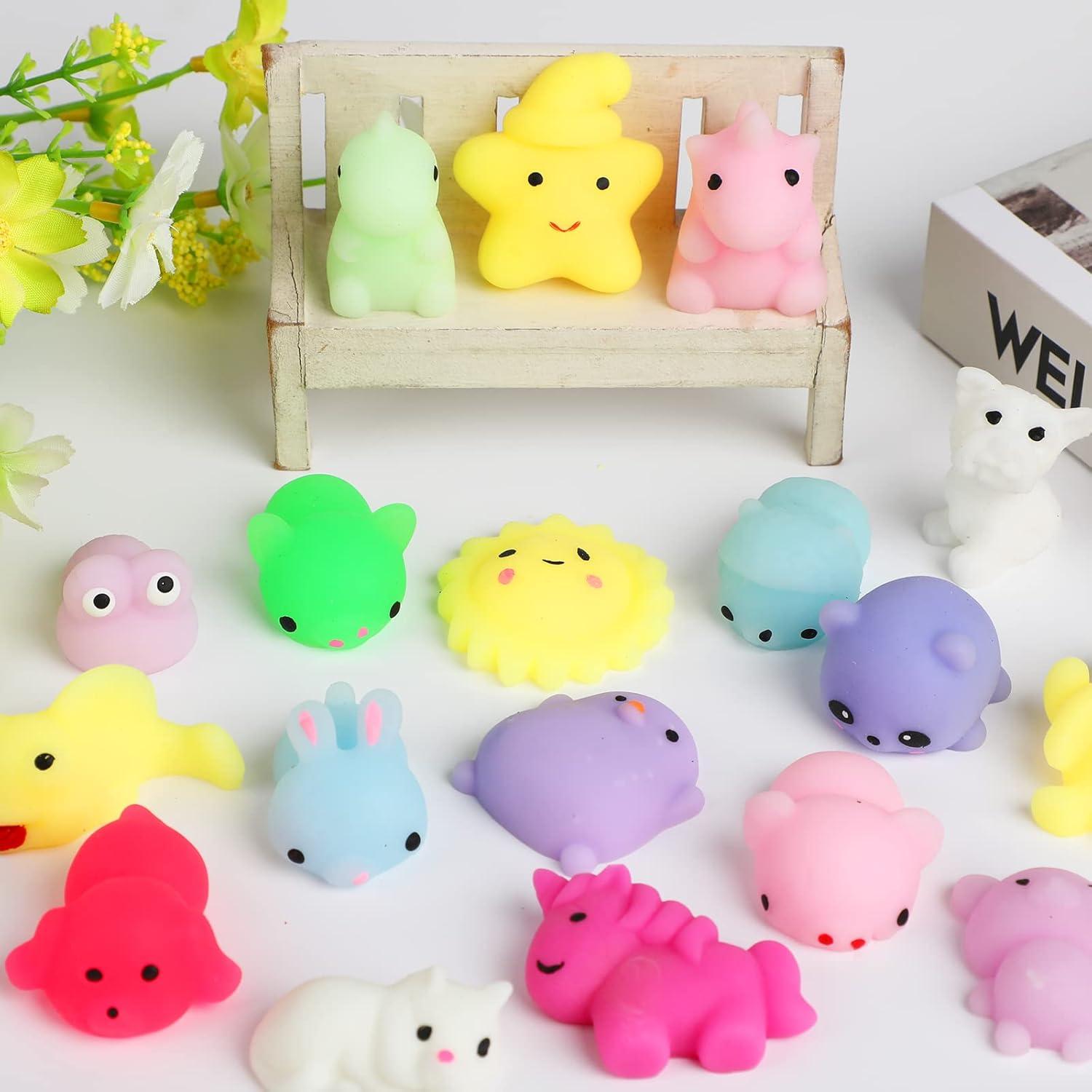80 Juguetes Mochi Squishy Kawaii Antiestrés para Niños