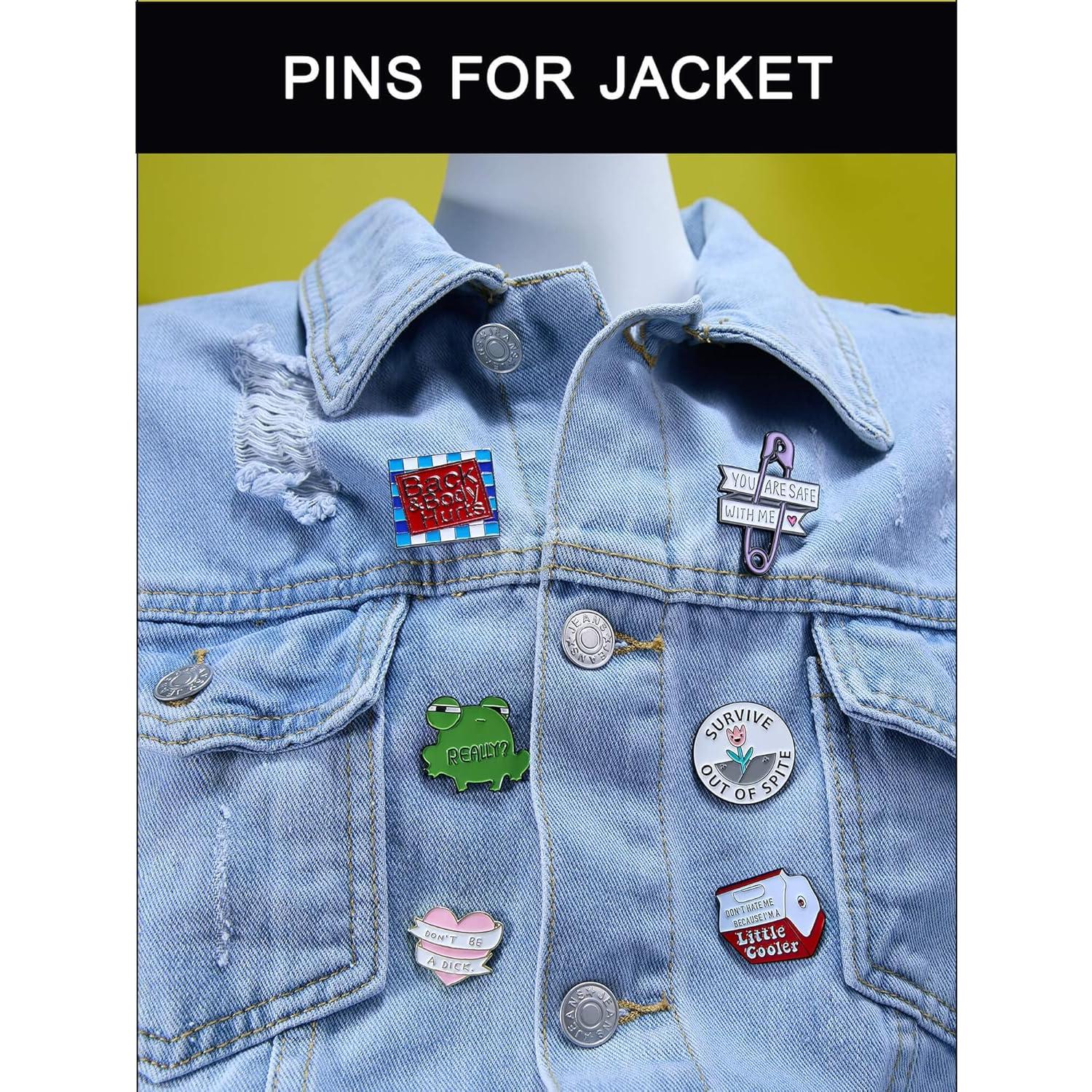 Conjunto de 20 Pines de Esmalte Divertidos - Regalo Creativo