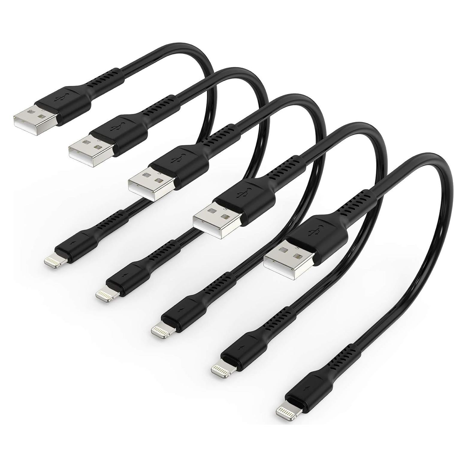 Cable USB a Lightning 15 cm ULIFTUS 5Pack Carga Rápida