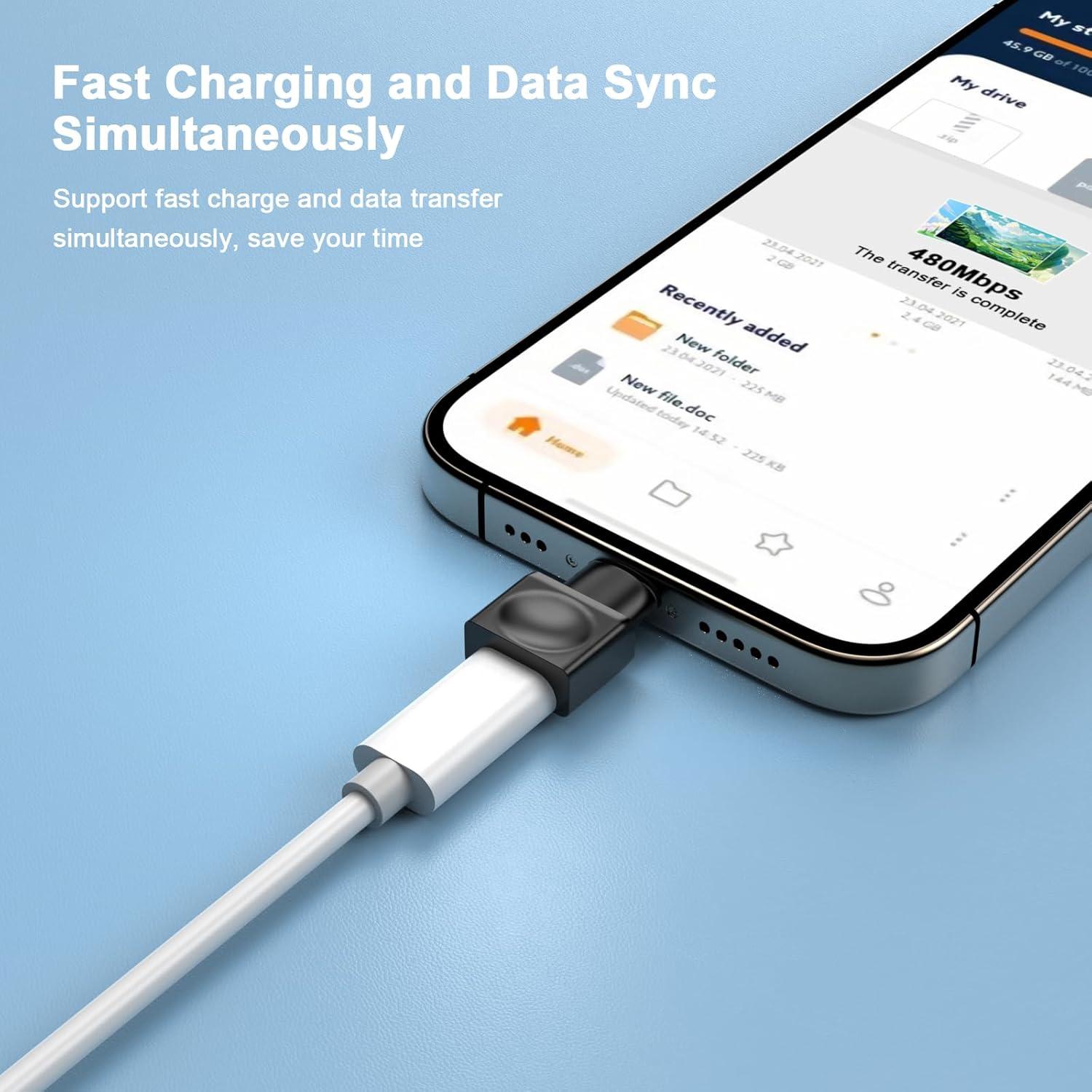 Adaptador Extensor Lightning para iPhone - 2 Unidades Negro