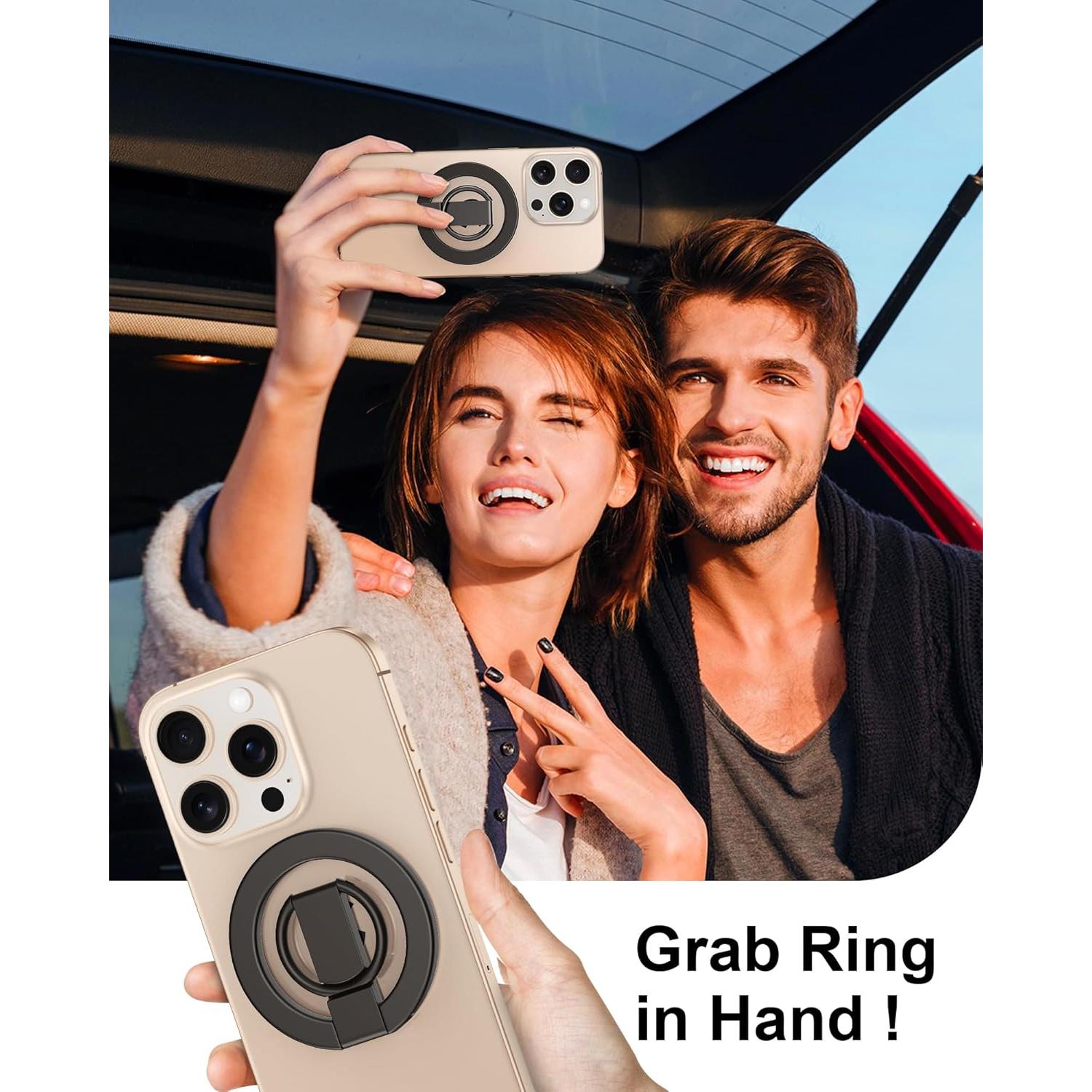 Soporte de Anillo Magnético AILKIN para iPhone 17 Pro Max - Gris