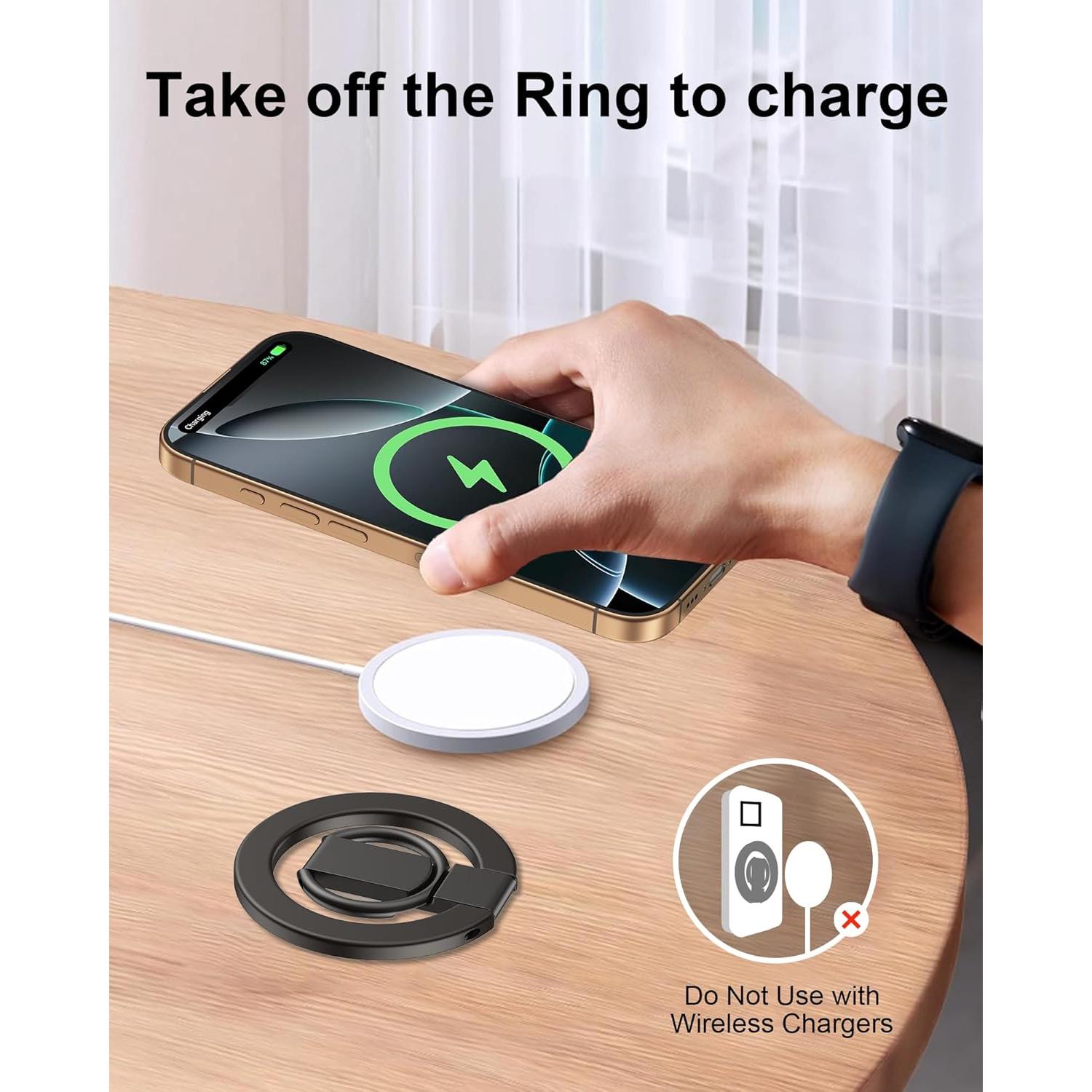 Soporte de Anillo Magnético AILKIN para iPhone 17 Pro Max - Gris