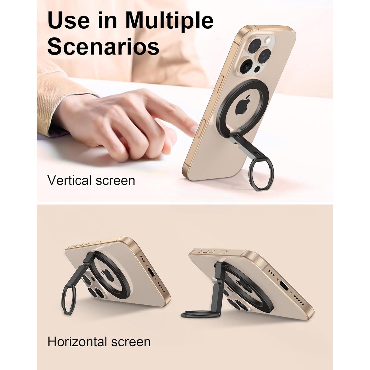 Soporte de Anillo Magnético AILKIN para iPhone 17 Pro Max - Gris