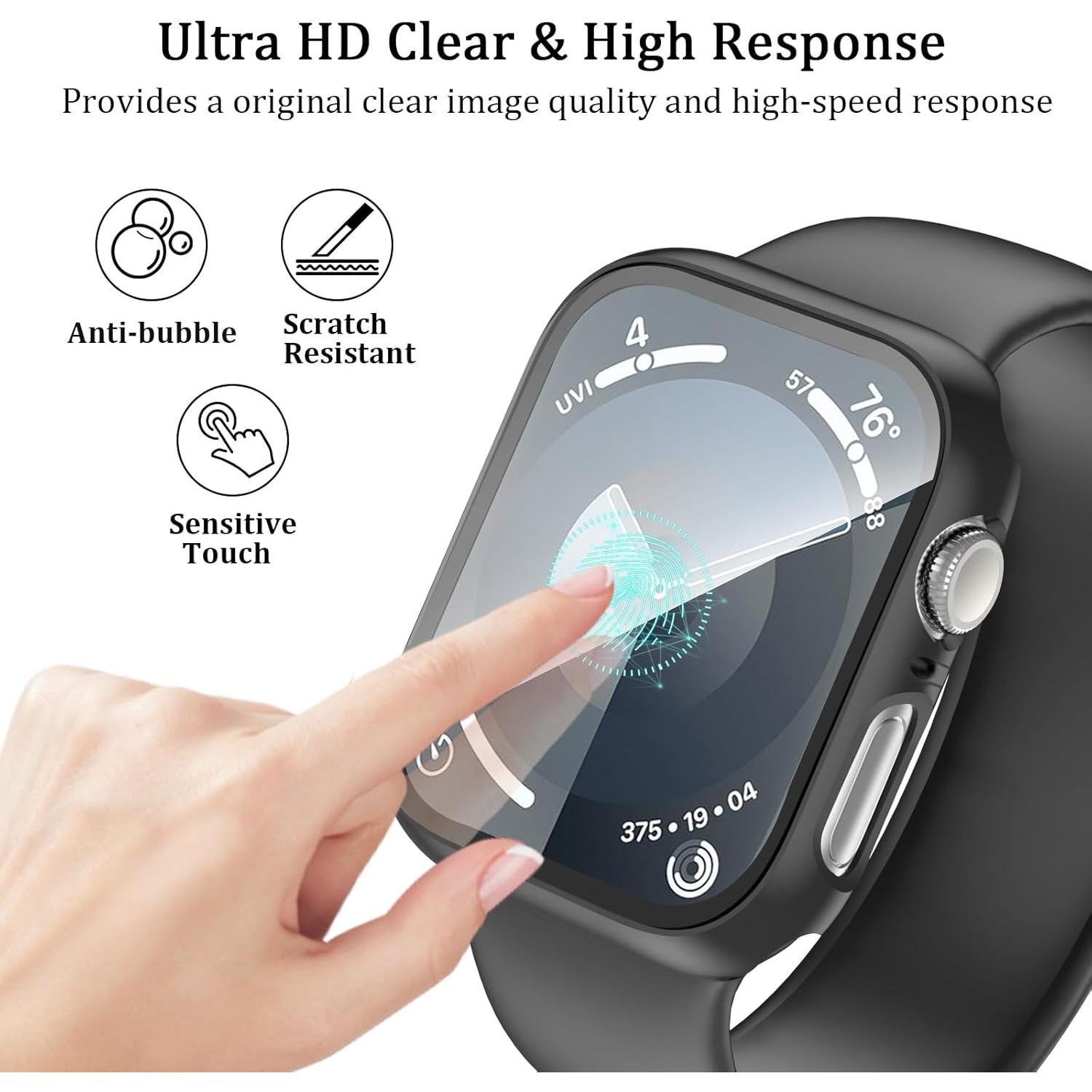 Funda Protectora Dura HAANILKYI para Apple Watch 41mm 6 Pack