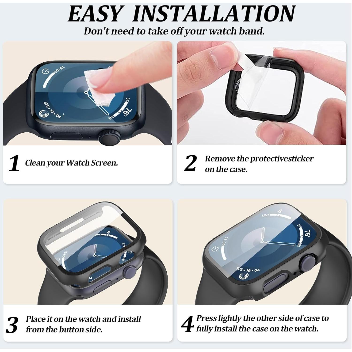 Funda Protectora Dura HAANILKYI para Apple Watch 41mm 6 Pack